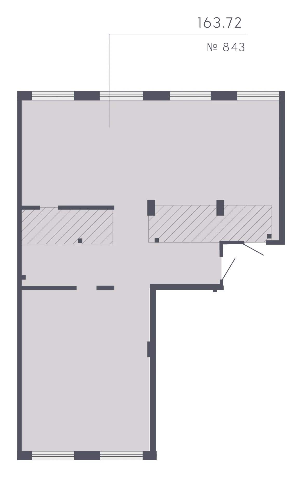 Планировка 5-комнатная 163,7 м² в апарт-отеле «17/33» — 17/33 на Петровском острове